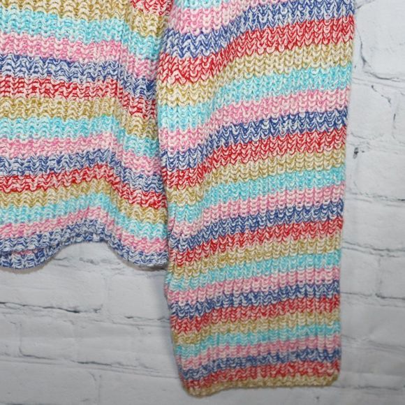 SOLD Philosophy Rainbow Striped Knit Sweater Women's Size XL-NWOT - Picture 3 of 5
